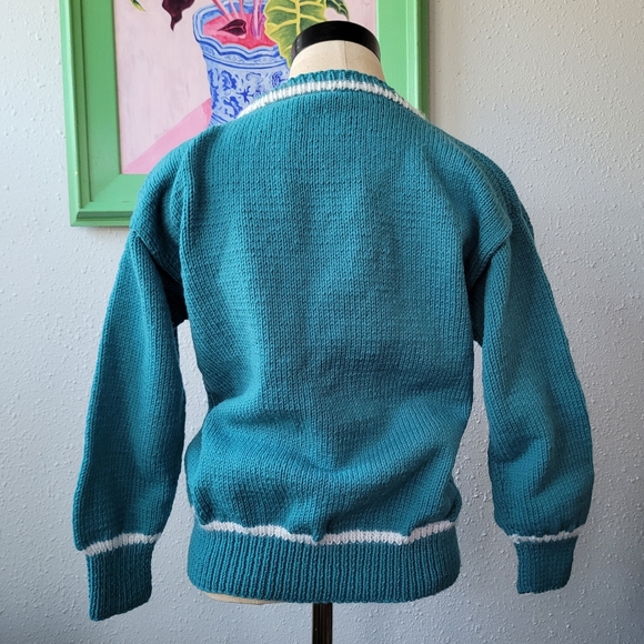 Vintage 1990s Santa Christmas Sweater, Women's Size Small or Medium - Picture 5 of 8